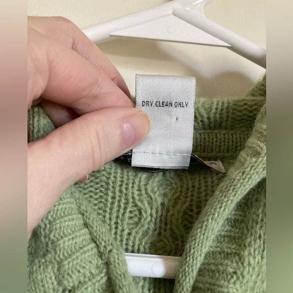 🌞Jillian Jones Lime Green Lambswool Blend Toggle Button Hooded Cardigan #Bl - Picture 4 of 9